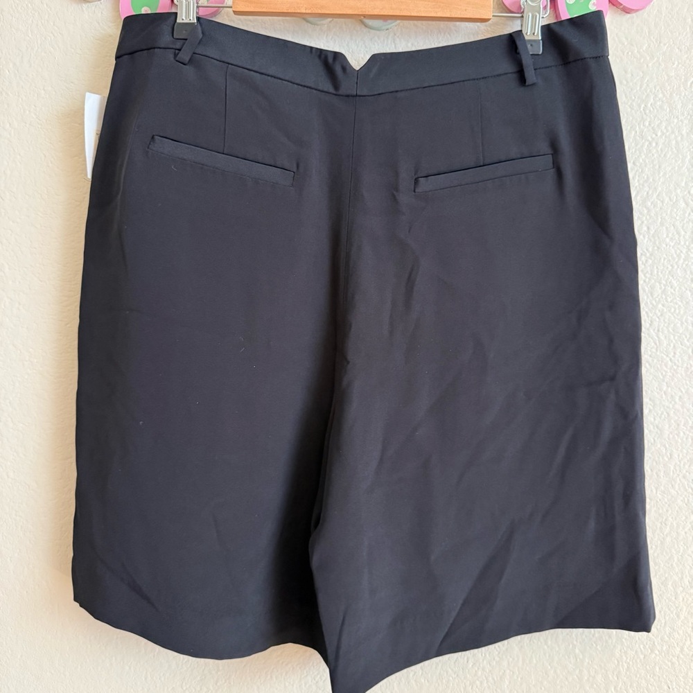 Tibi Elegant Black Silk Shorts Size 12 - Picture 8 of 11